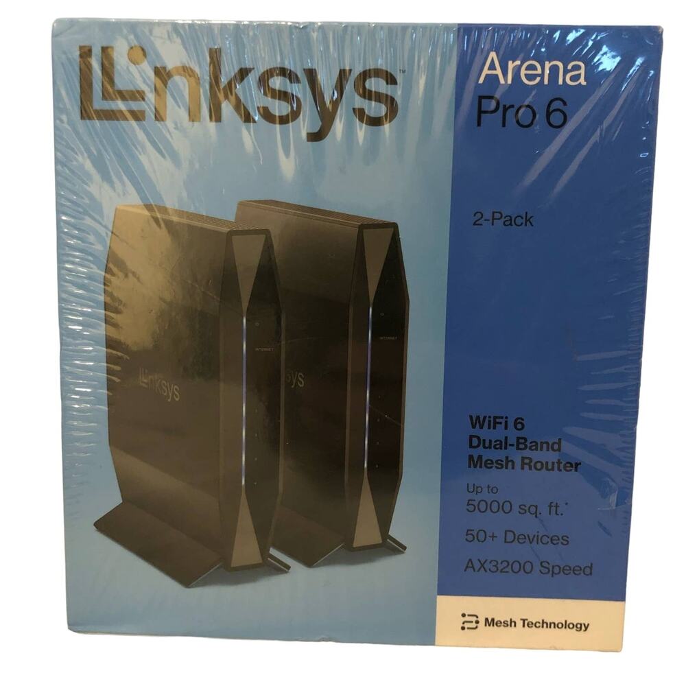 Linksys Arena Pro 6 WiFi Dual Band Mesh Router 2 Pack AX3200 System Brand